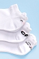 Женские носки ультракороткие Кэт Белые / 3 пары