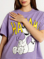 Женская футболка "Oversize" арт. к1242л / Лиловый
