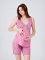 Женская пижама для беременных и кормящих 8.160 брусничный/зайцы