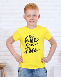 Детская футболка "Стихия" короткий рукав / Желтый