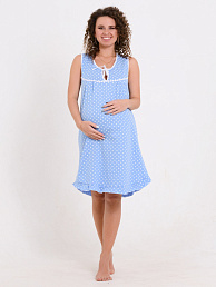 Женская ночная сорочка для беременных Любава Синяя