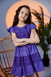 Детское платье 9184 Фиолетовое